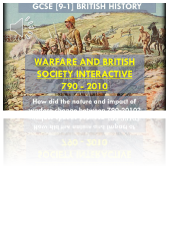 GCSE History Warfare and British Society 790-2010